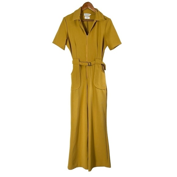 MIRACLE EYE The California Shake Jumpsuit in Mustard - Picture 4 of 14